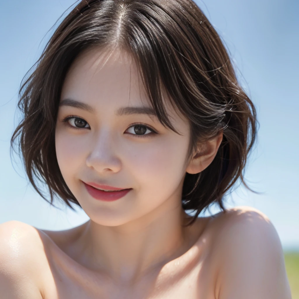 
(masterpiece, realistic, photo-realistic:1.2), finely detail, ultra high res, perfect anatomy, best quality, 8K, soft focus, (happy smile:1.3), 1 woman,Japanese, (black short hair:1.2), beautiful detailed face and big eyes, (white and smooth skin:1.3), natural lighting, film grain, (detailed background, 大きな窓のあるベッドルーム),squatting,(completely nude:1.3)