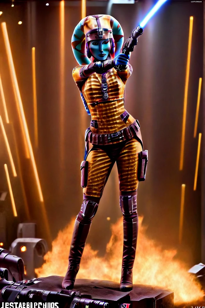 A ((female Twi'lek ))Mandalorian, detailed futuristic armor, intricate helmet, jetpack, blaster rifle, epic pose, dramatic lighting, gritty sci-fi atmosphere, cinematic, dramatic colors, highly detailed, 8k, photorealistic, masterpiece female Twi'lek
