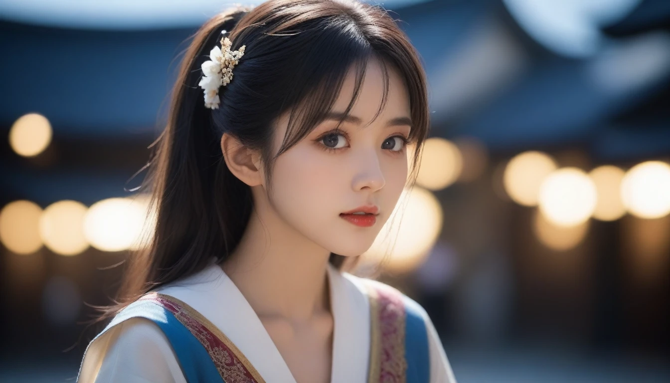 8k, Ultra-high resolution, Highest quality, masterpiece, 三分割法によるphotograph,Surreal, photograph, 1 Girl, (16 years old:1.3), pretty girl, Cute Face, Beautiful eyes in every detail, 細かくdetailedに,masterpiece,One Girl:1.2, Japan Female Announcer,extream close up,disgust,Long black hair,Pulled back hair,(Dressed in medieval European clothing:1.3),(印象派の美しい少女のPortraiture), (Standing in a medieval European square:1.3), (After the Rain), (Sunset reflection), (Impressionist light and colour),Realistic Skin, Perfect and beautiful face ,完璧でCute Face, Skin with attention to detail, Perfect limbs、Narrow waist,Looking at the audience、beauty,Long neck,clavicle,(((Ideal body type))),A cup small breasts :2,Portraiture:2,Perfect Anatomy,鮮明なdetailed,detailed,Surreal,Light and shadow,darkness