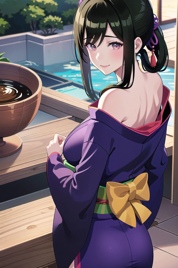 tmasterpiece, hoang lap , (Complicated details), (rich colourful), 电影灯光, the Extremely Detailed CG Unity 8K Wallpapers , Hinata flower proportions, 1girll, 独奏,(w hotel,浴室,Wear a bath towel,is shy,Bigboobs, Low hair tied long),perspire,