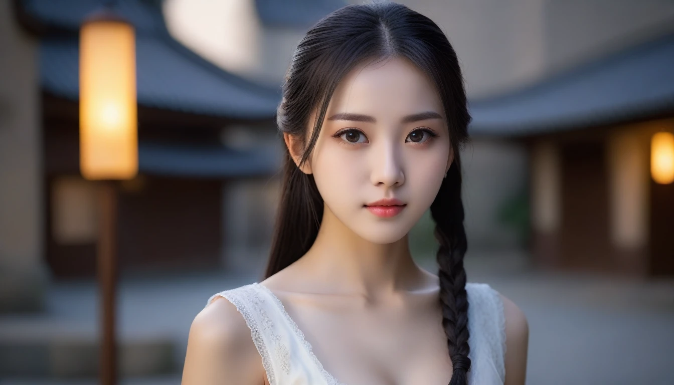 8k, Ultra-high resolution, Highest quality, masterpiece, 三分割法によるphotograph,Surreal, photograph, 1 Girl, (16 years old:1.3), pretty girl, Cute Face, Beautiful eyes in every detail, 細かくdetailedに,masterpiece,One Girl:1.2, Japan Female Announcer,extream close up,disgust,Long black hair,Pulled back hair,(Dressed in medieval European clothing:1.3),(印象派の美しい少女のPortraiture), (Standing in a medieval European square:1.3), (After the Rain), (Sunset reflection), (Impressionist light and colour),Realistic Skin, Perfect and beautiful face ,完璧でCute Face, Skin with attention to detail, Perfect limbs、Narrow waist,Looking at the audience、beauty,Long neck,clavicle,(((Ideal body type))),A cup small breasts :2,Portraiture:2,Perfect Anatomy,鮮明なdetailed,detailed,Surreal,Light and shadow,darkness