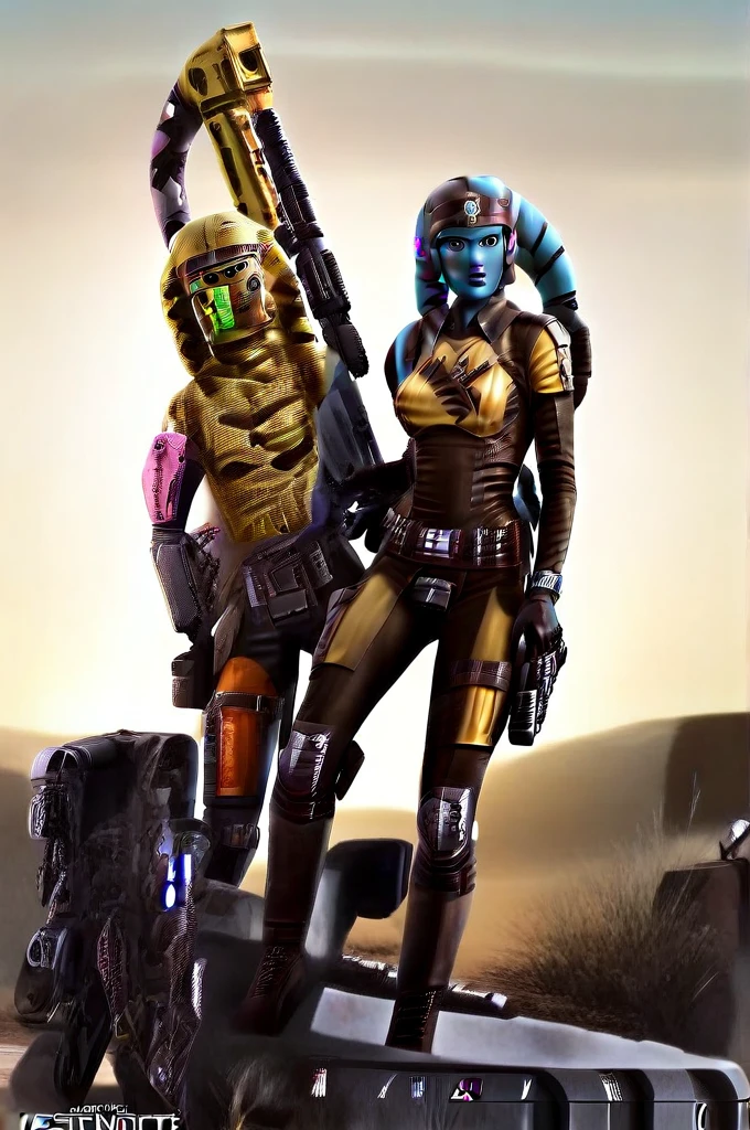 A ((female Twi'lek ))Mandalorian, detailed futuristic armor, intricate helmet, jetpack, blaster rifle, epic pose, dramatic lighting, gritty sci-fi atmosphere, cinematic, dramatic colors, highly detailed, 8k, photorealistic, masterpiece female Twi'lek
