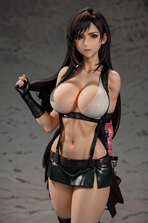 figure of a Tifa, big breast, sweaty cleavage