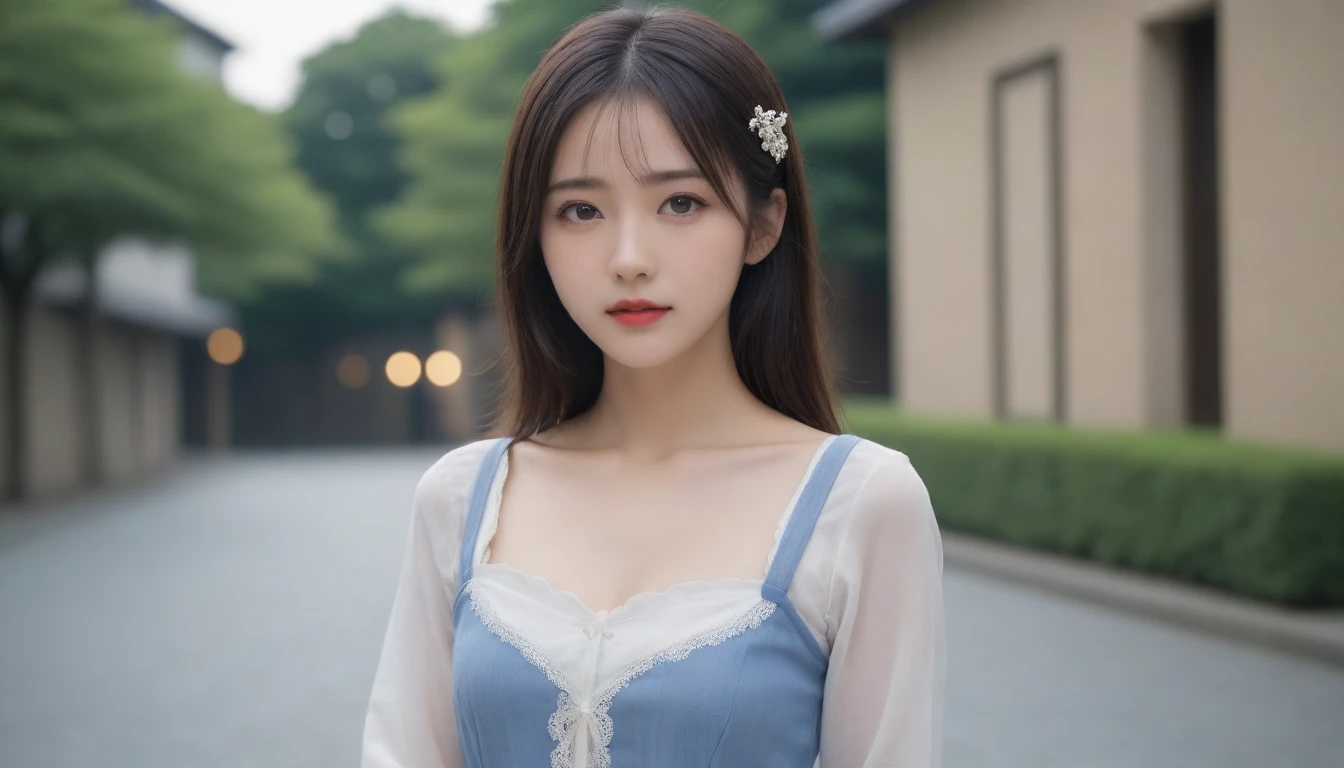 8k, Ultra-high resolution, Highest quality, masterpiece, 三分割法によるphotograph,Surreal, photograph, 1 Girl, (16 years old:1.3), pretty girl, Cute Face, Beautiful eyes in every detail, 細かくdetailedに,masterpiece,One Girl:1.2, Japan Female Announcer,extream close up,disgust,Long black hair,Pulled back hair,(Dressed in medieval European clothing:1.3),(印象派の美しい少女のPortraiture), (Standing in a medieval European square:1.3), (After the Rain), (Sunset reflection), (Impressionist light and colour),Realistic Skin, Perfect and beautiful face ,完璧でCute Face, Skin with attention to detail, Perfect limbs、Narrow waist,Looking at the audience、beauty,Long neck,clavicle,(((Ideal body type))),A cup small breasts :2,Portraiture:2,Perfect Anatomy,鮮明なdetailed,detailed,Surreal,Light and shadow,darkness
