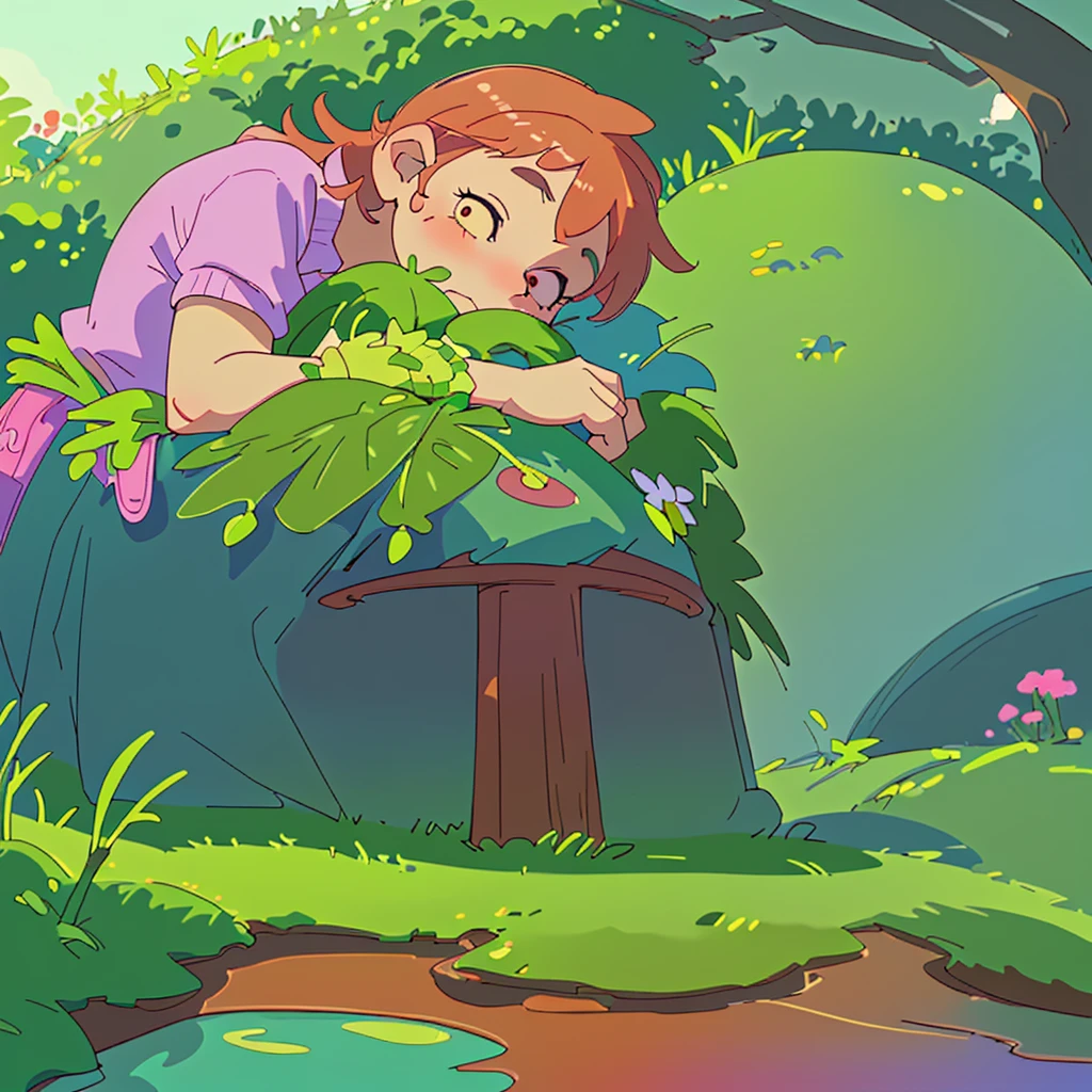lofi colorful tranquil landscape with plants and nature for cozy relaxation YouTube