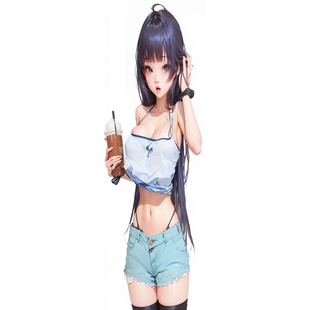 she is not wearing clothes