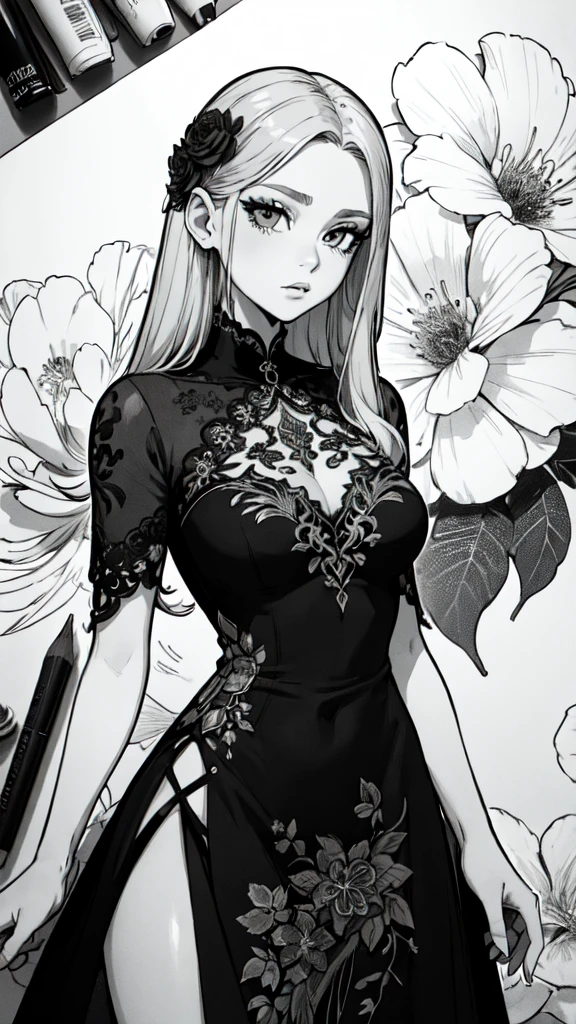 a black and white drawing of a dress with flowers on it, intricate clothes, bold intricate ink illustration, intricate dress, detailed dress, intricately detailed clothing, intricate details illustration, intricate outfit, an intricate dress, ornate dress, intricately detailed artwork, intricate clothing, sublime but intricate design, perfectly detailed linework, intricate detailed dress, in clothes! intricate
Cons