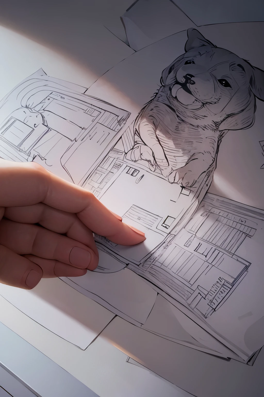 PAPERCUT An illustration dog art