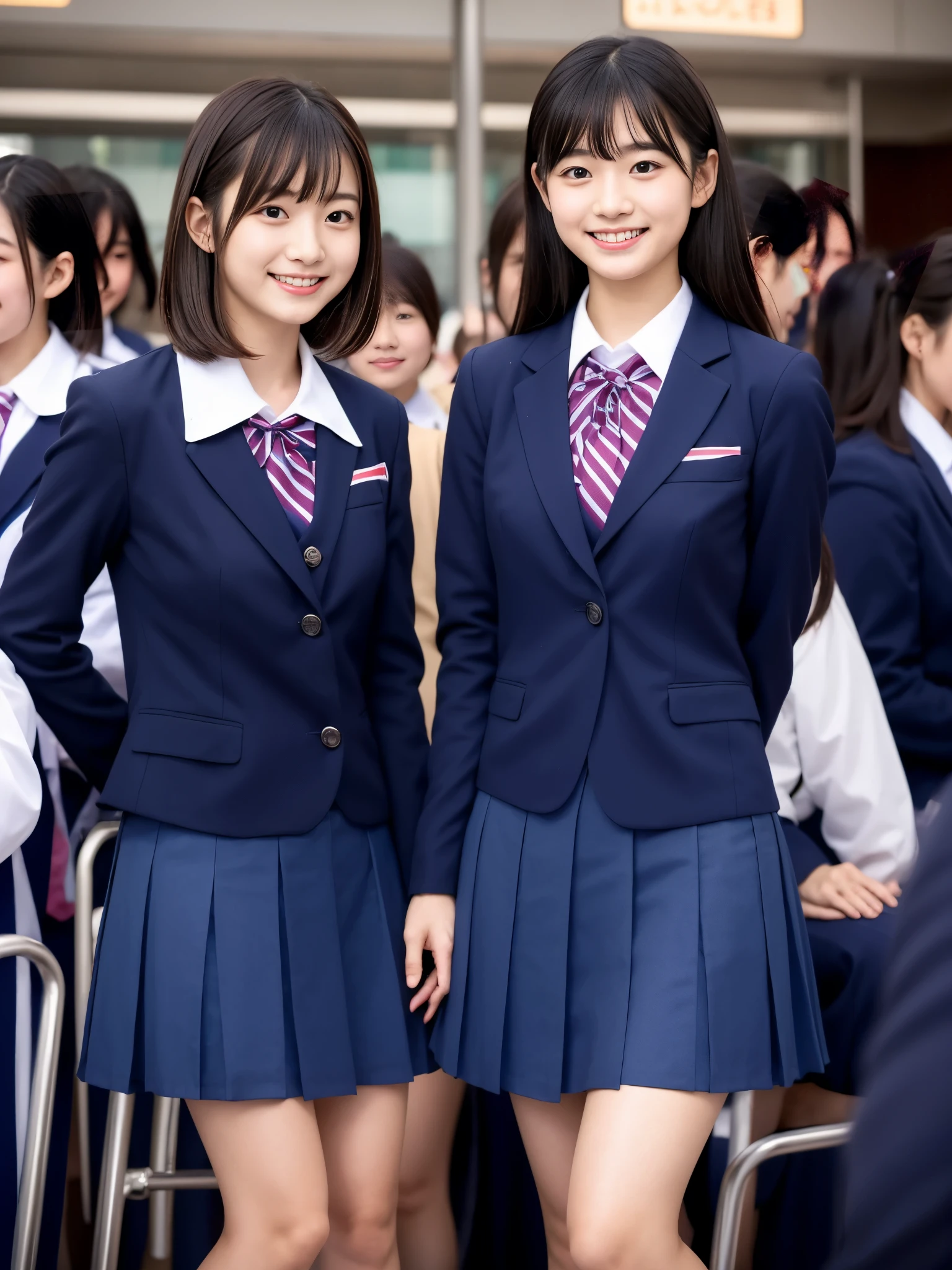 Center View、An Asian woman in a short skirt and bow tie is sitting on a train、Cute school girl、Japanese girls uniform、Wear Japan 、Japanese 、Surreal 、Dressed as a high school girl、Surreal 、Wear a uniform、Realistic school girl、Girl in uniform、Wear a uniform、 Pause、Whole Body Ezbian、Nice skin、Glowing Skin、Nice thighs、Shining thighs、Shining Regaleg , Japanese High School 、Nogizaka Idol、Korean Idol、Tai Gu emphasized、One person、crowd