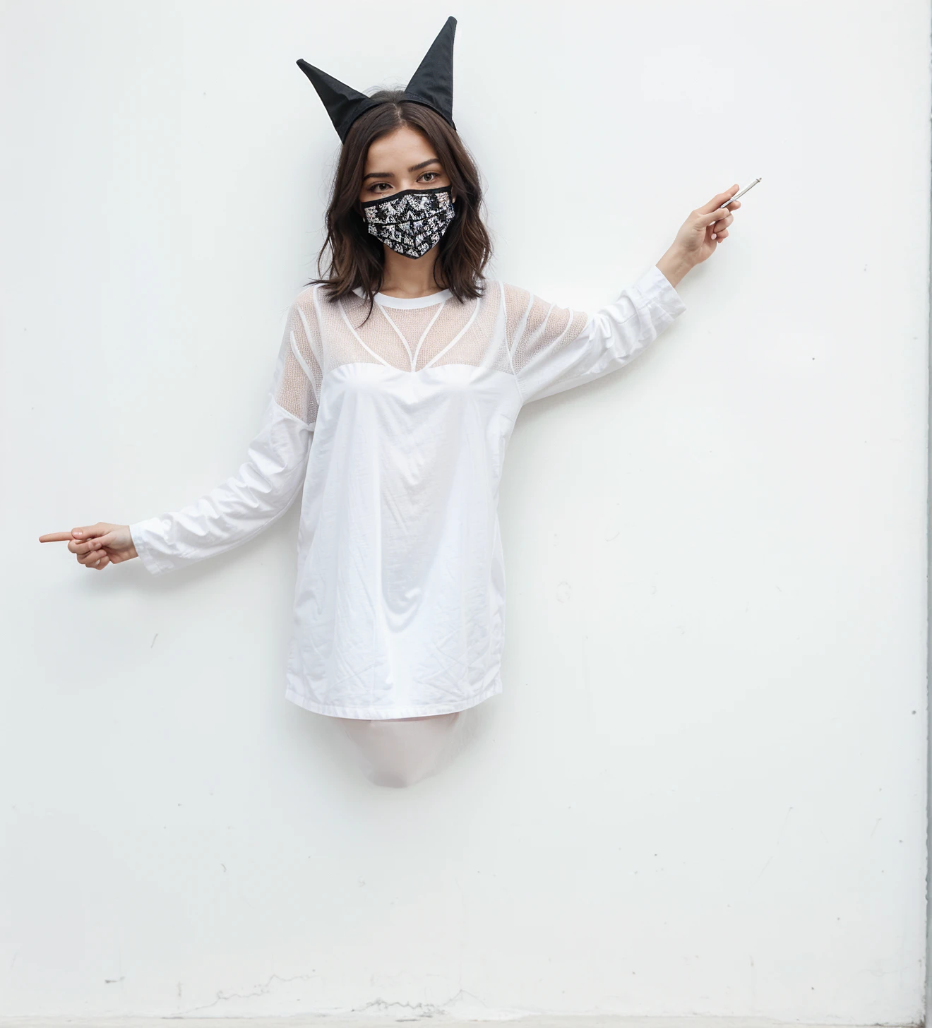Witch ,fear, Modern hand drawn, line,mask