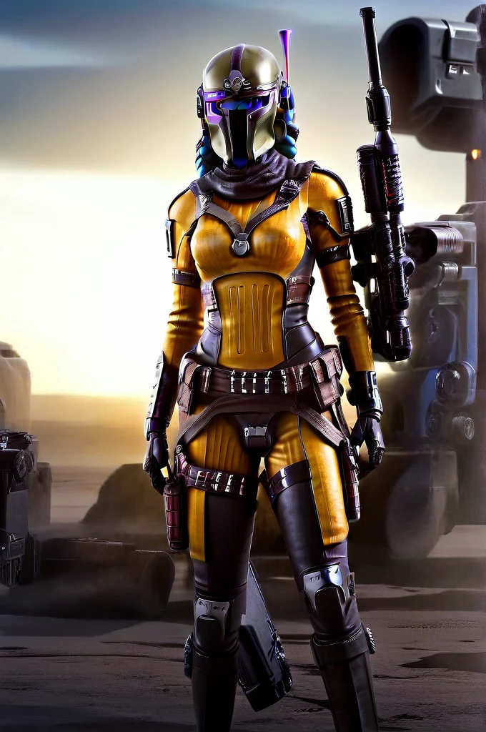 A ((female Twi'lek ))Mandalorian, detailed futuristic armor, intricate helmet, jetpack, blaster rifle, epic pose, dramatic lighting, gritty sci-fi atmosphere, cinematic, dramatic colors, highly detailed, 8k, photorealistic, masterpiece female Twi'lek
