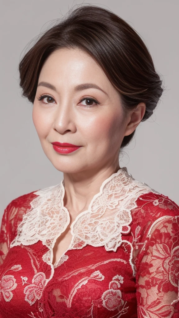 Woman, 120 years old, Magazine Gravure, senior citizen, Draw lips correctly, Red lipstick, No discomfort, 16K, Highest quality, Very detailed, Realistic, Very detailed肌, (Chinese), alone, Huge breastre Madam,ur, sexy, Chromo White n, Staring straight ahead,