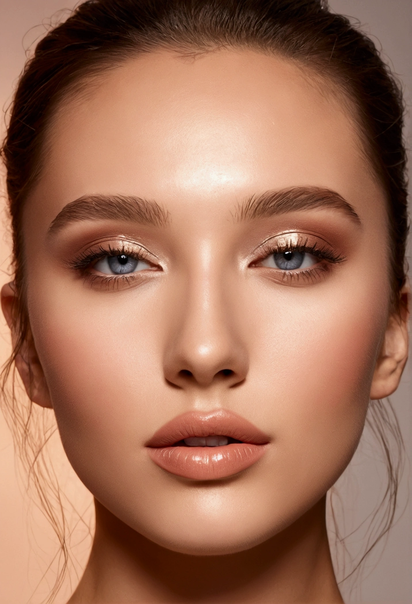 Glowing Skin, lips, Highly detailed skin, Beautiful face and eyes in every detail, Spotlight, Professional Lighting, (Upper Body:0.8), Ko 123,Completely naked