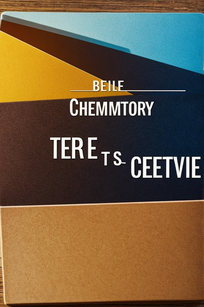 Believe me a title with square font that says chemistry