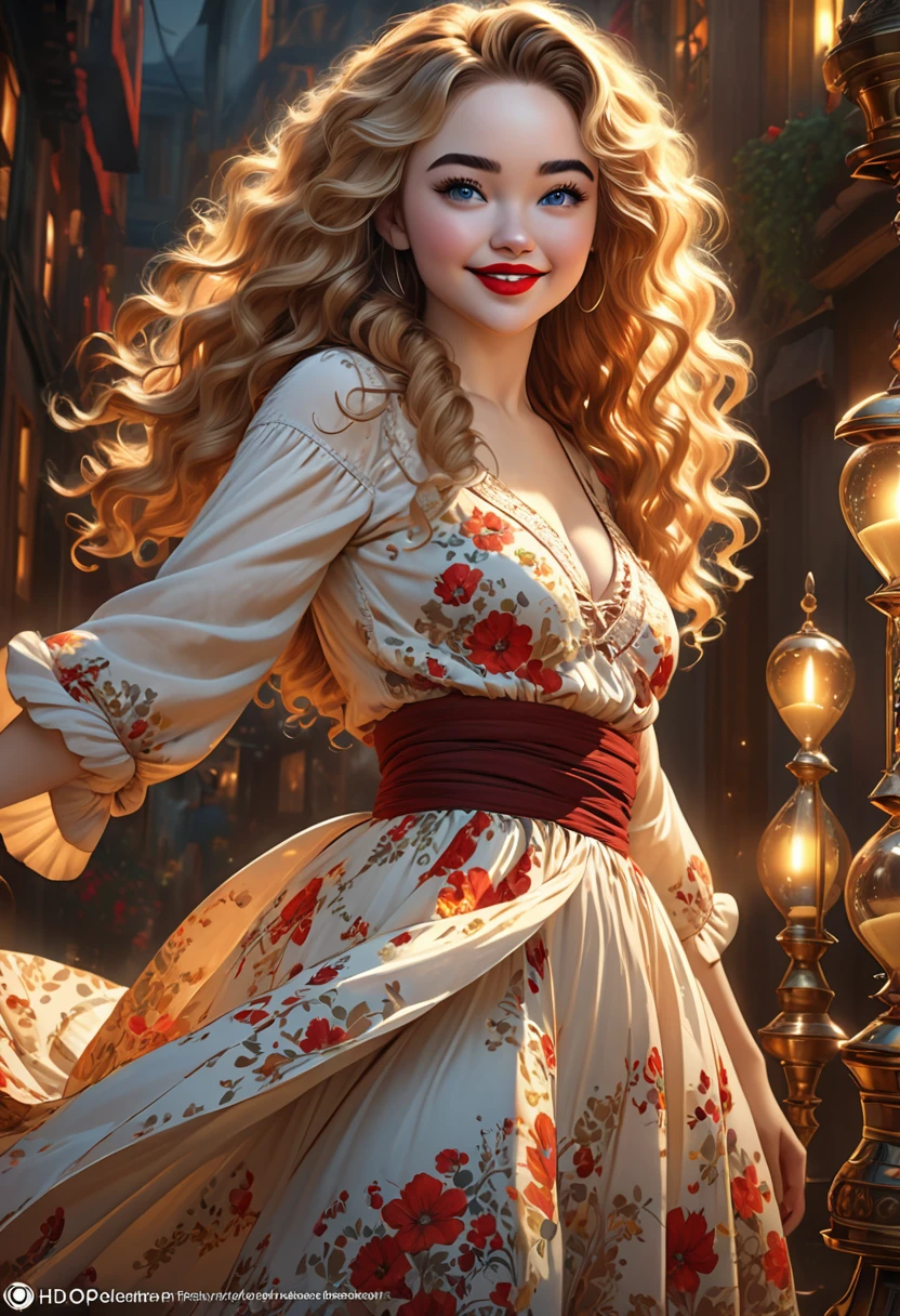 A Beautful Jewish Women With A Thick Bushy Unibrow And A Attractive Nose. Thick, Intense, Curly, Frizzy, Messy Long Golden Hair. Boho Dress. Curvy Hourglass Figure. Ultra HD,, Epic Lighting, Striking Silhouette. Sabrina Carpenter. Attractive Pose. Aluring Smile. Red Lips. The Official Art – An Award-Winning Digital Masterpiece In 4K Ultra HD, Extreme Detail And Intricate Realism. This Concept Art Brought To Life By The Hands Of Artists Like Wlop & Artgerm In A Stunning 2D Vector Illustration.
