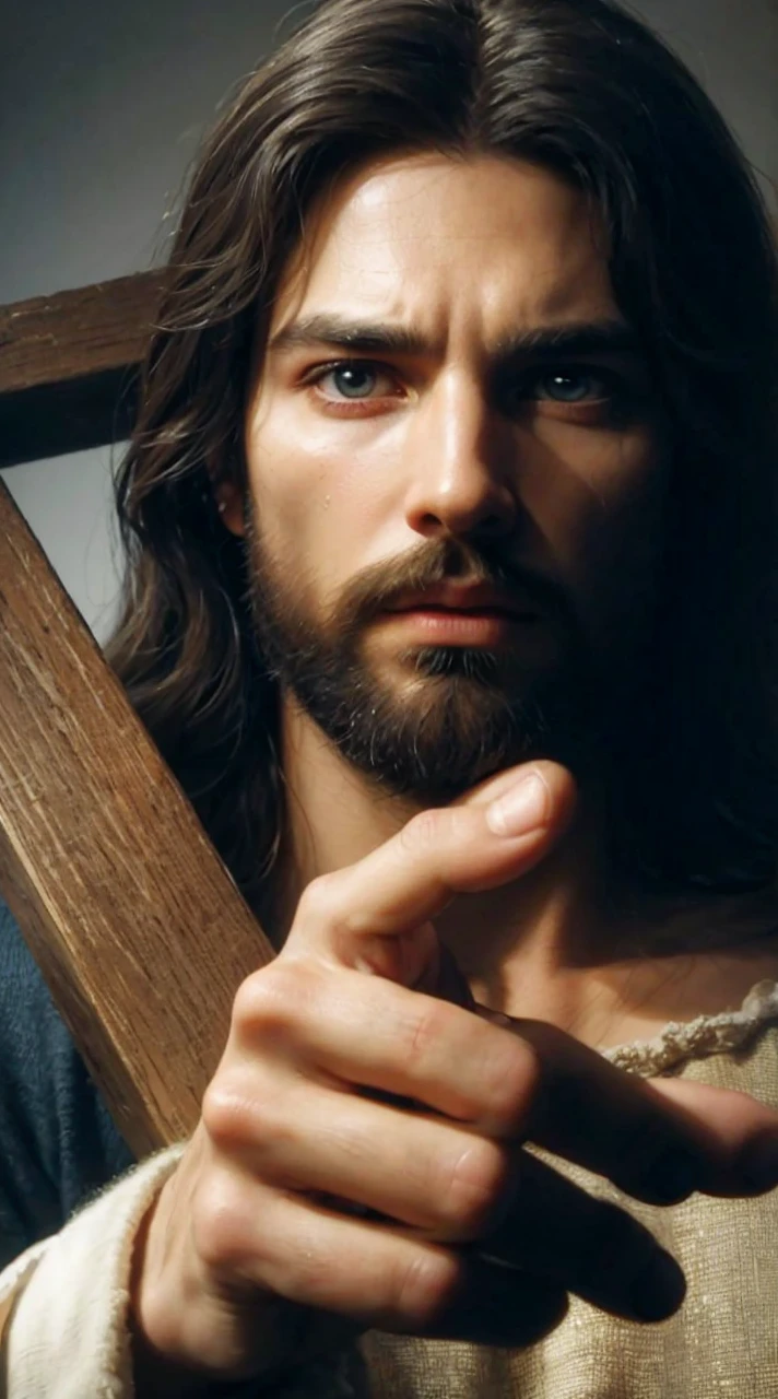 a detailed portrait of jesus christ,a compassionate and intense expression,direct eye contact with the viewer,dramatic lighting,religious,oil painting,chiaroscuro,dramatic mood,detailed facial features,ornate religious background,renaissance style,dramatic shadows,vivid colors,cinematic lighting,emotive,masterpiece,high quality,8k,photorealistic,detailed description