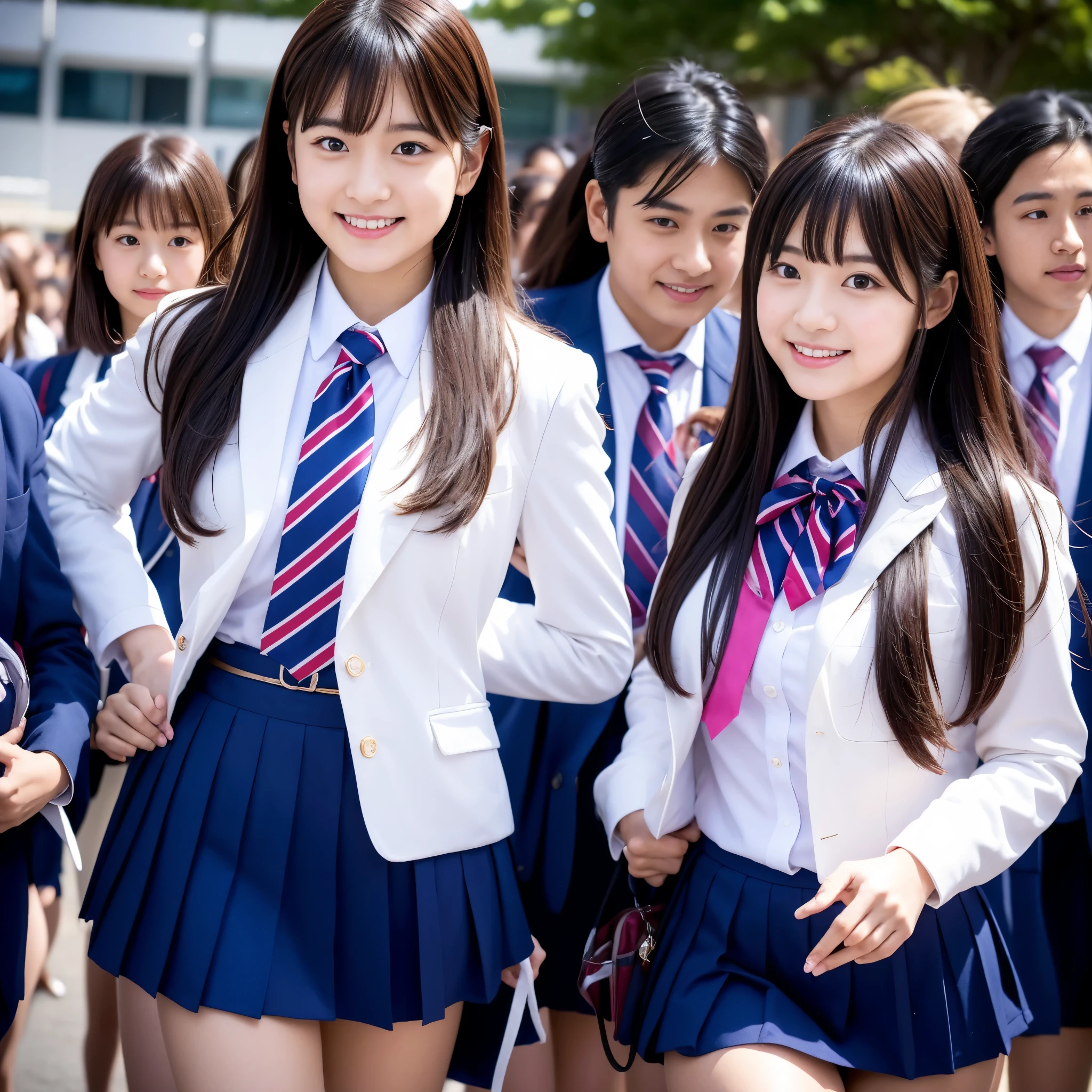 Center View、An Asian woman in a short skirt and bow tie is sitting on a train、Cute school girl、Japanese girls uniform、Wear Japan 、Japanese 、Surreal 、Dressed as a high school girl、Surreal 、Wear a uniform、Realistic school girl、Girl in uniform、Wear a uniform、 Pause、Whole Body Ezbian、Nice skin、Glowing Skin、Nice thighs、Shining thighs、Shining Regaleg , Japanese High School 、Nogizaka Idol、Korean Idol、Tai Gu emphasized、One person、crowd、Ultra mini skirt、From the knee up