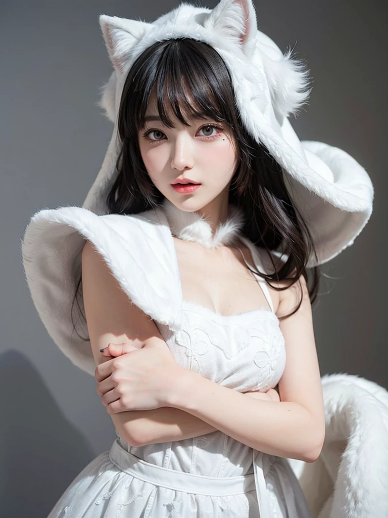 Pokémon super cute kitty,White furry fur and white powder elements,beautiful light and shadow,ambient light,superfine fur,Volumetric light, Anime cartoon style