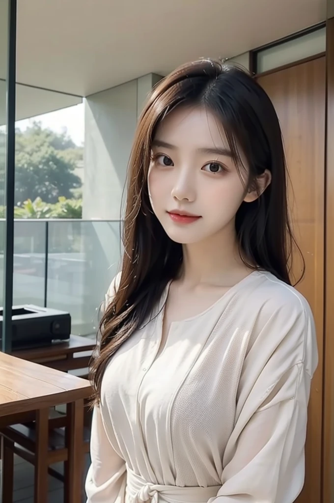 Selfie photos closer to real life,Faceless selfie,Face-covering selfie,A 27 year old Asian woman,Actual life selfie photos,Casual and sweet summer look,居Home生活,Home,indoor,Naturally and skillfully blocks most of the face,But the outline is clear,I can feel that she is a beautiful and generous Asian beauty