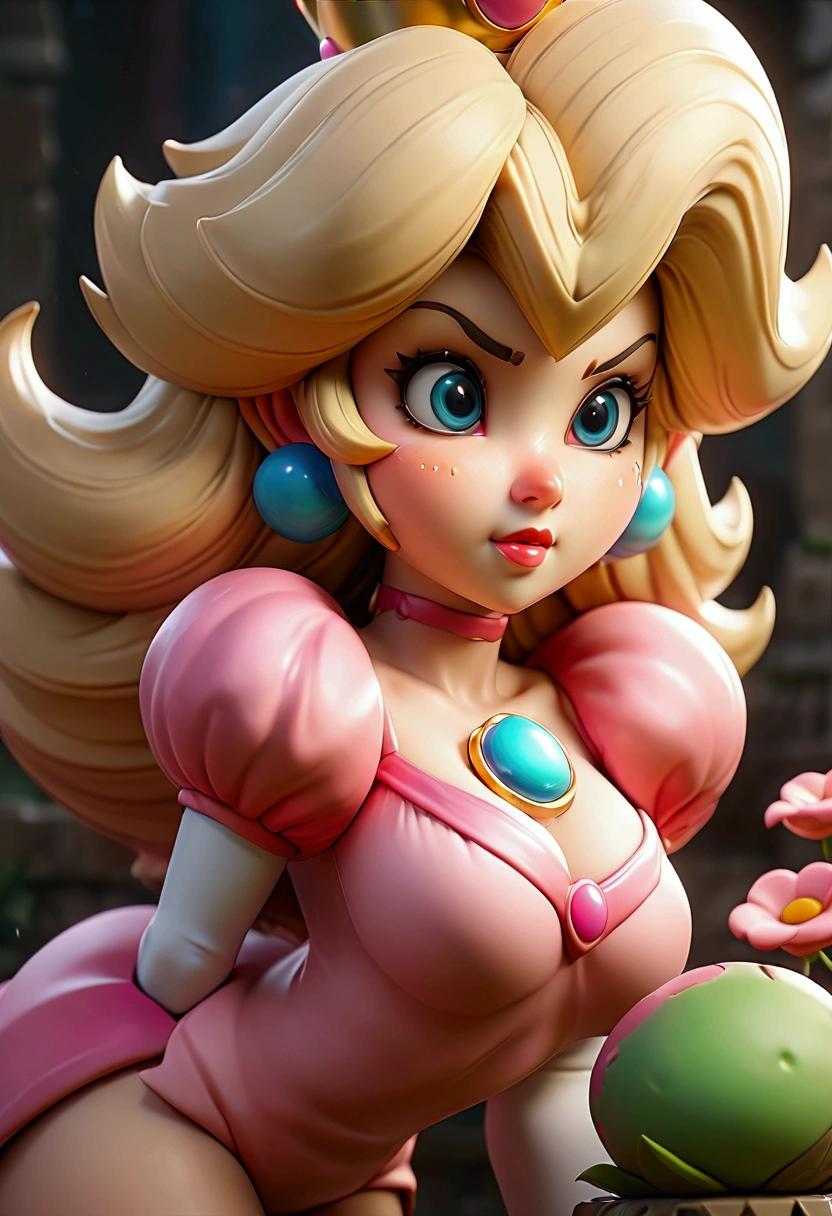 Princess Peach with a big ass and in pink panties