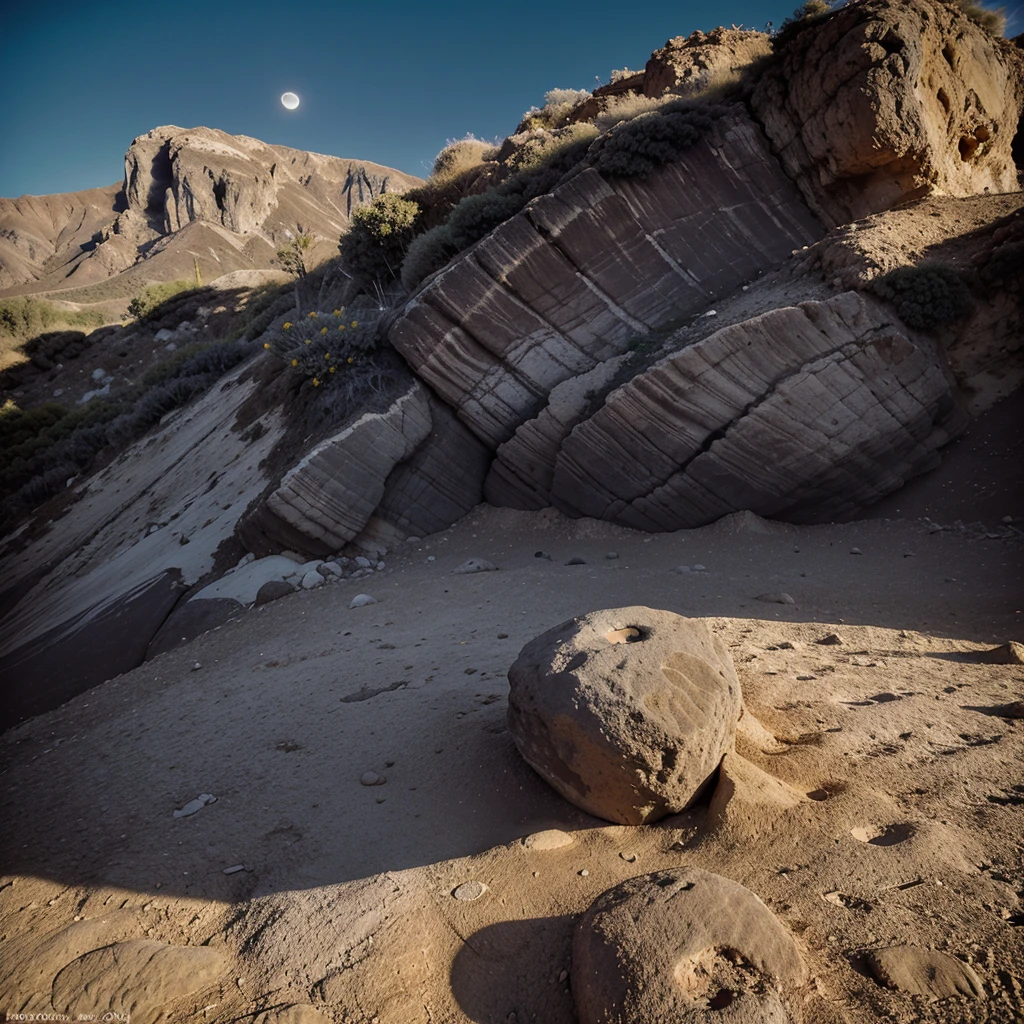 foto de la palma de lamano de mujer sosteniendo Moon shaped rock, Palm photo, Photos on your phone, Moon shaped rock, Mountain Riverbed, Sunset illumination, Realistic photos, be familiar with, Evening Light, born