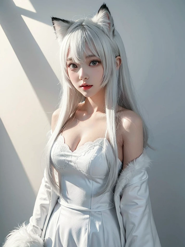 Pokémon super cute kitty,White furry fur and white powder elements,beautiful light and shadow,ambient light,superfine fur,Volumetric light, Anime cartoon style