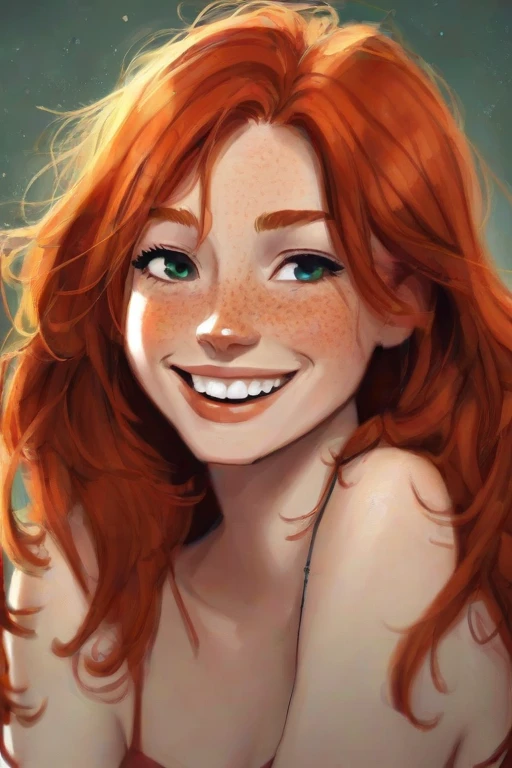 PEToonReal,
woman,redhead,freckles,smiling