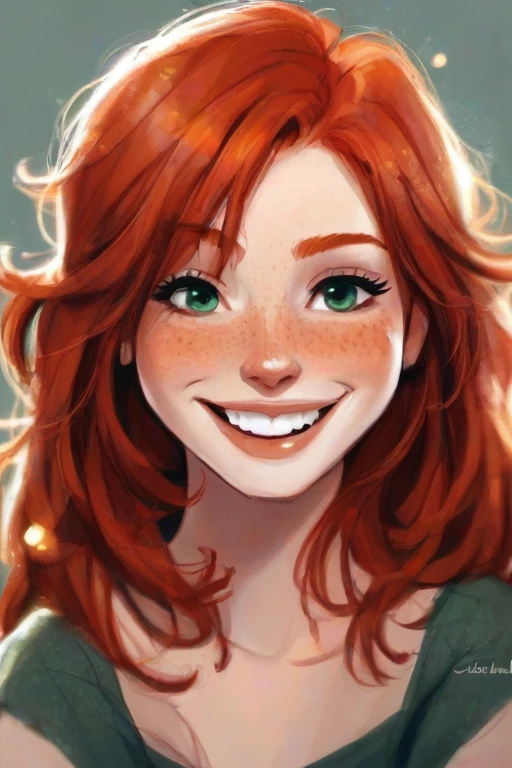 PEToonReal,
woman,redhead,freckles,smiling