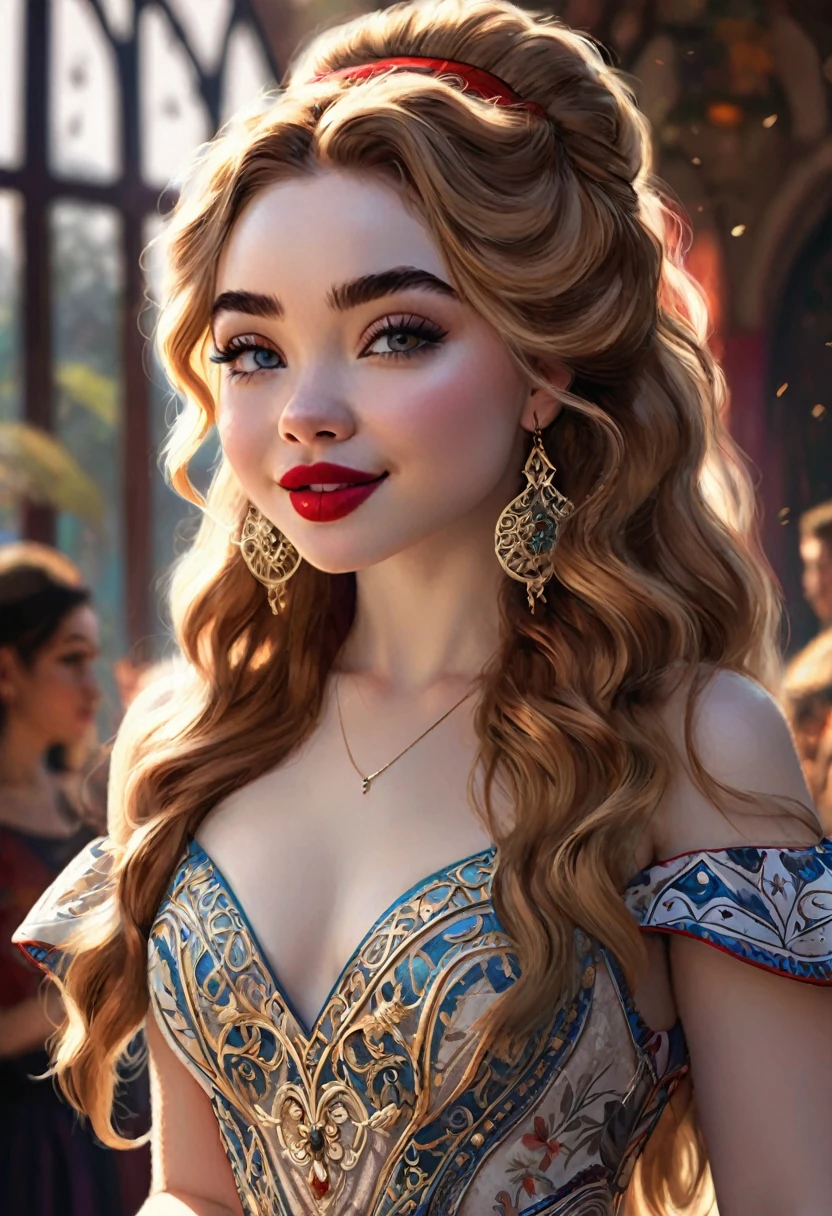 A Beautful Jewish Women With A Thick Bushy Unibrow And A Attractive Nose. Thick, Intense, Curly, Frizzy, Messy Long reddish-brown Hair. Boho Dress. Curvy Hourglass Figure. Ultra HD,, Epic Lighting, Striking Silhouette. Sabrina Carpenter. Attractive Pose. Aluring Smile. Red Lips. The Official Art – An Award-Winning Digital Masterpiece In 4K Ultra HD, Extreme Detail And Intricate Realism. This Concept Art Brought To Life By The Hands Of Artists Like Wlop & Artgerm In A Stunning 2D Vector Illustration.