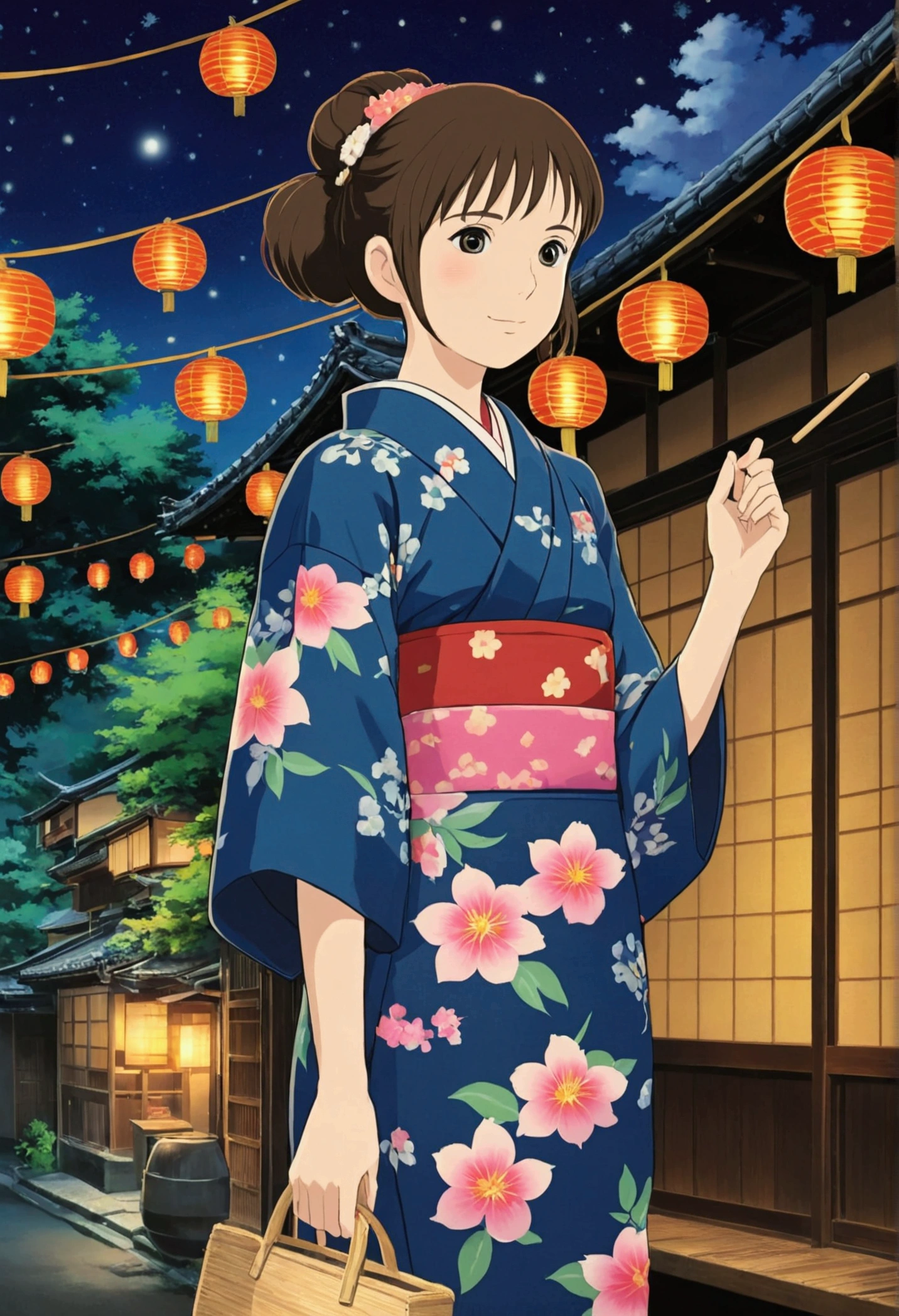 Ghibli　night　Yukata　Summer festival　lanthanum