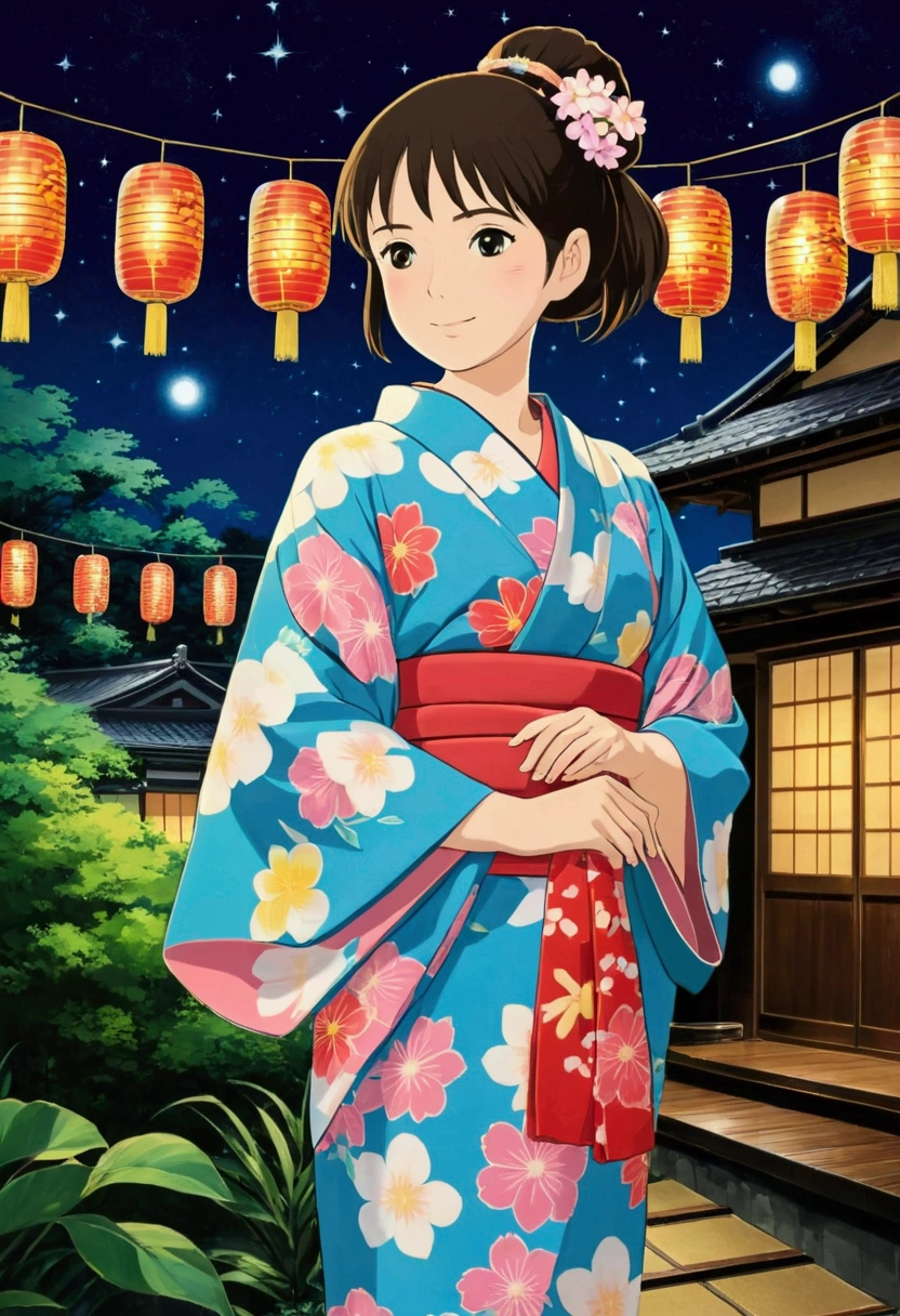 Ghibli　night　Yukata　Summer festival　lanthanum