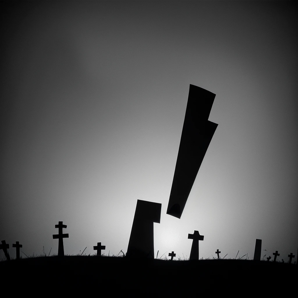 1980s cartoon dark scary horror simple cartoon black and white outline sketch illustration tombstone background