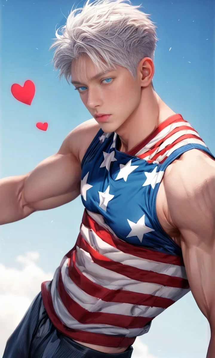 1boy, adult, handsome, perfect face, detailed eyes and face, clean shaved, muscular, capturing a rural atmosphere, dynamic lighting, unreal engine 5, hd picture, satoru gojo, white hair, short hair ,hair between eyes ,blue eyes