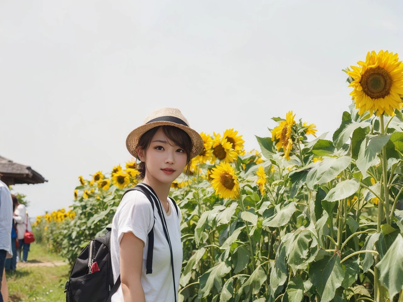 (​masterpiece:1.3), (8K, Photorealsitic, Raw photography, Top image quality: 1.4), Japan high school girls、(Random hairstyles:1.2)、cleavage of the breast:1.2、Super Detail Face、Eye of Detail、double eyelid、Bring your chest together、sharp focus:1.2、prety woman:1.4、light brown hair、top-quality、​masterpiece、超A high resolution、(Photorealsitic:1.4)、Highly detailed and professional lighting smile、Loose and light knitwear、Shoulder out、slender、serious facial expression、short-haired、Fatal position