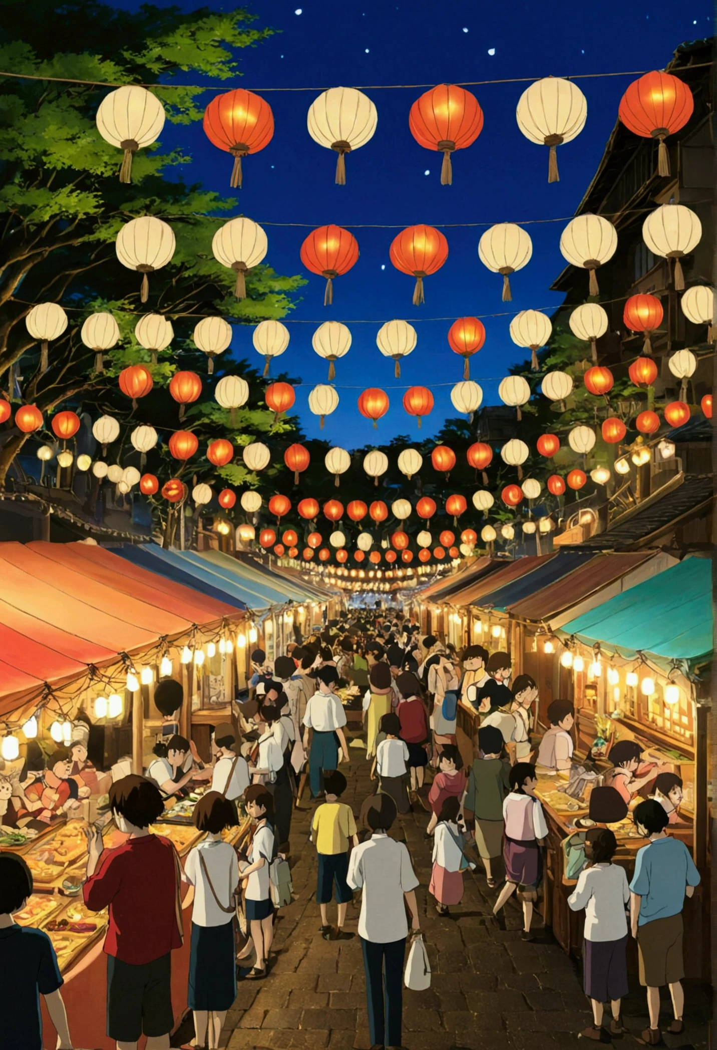 Ghibli night market Summer festival