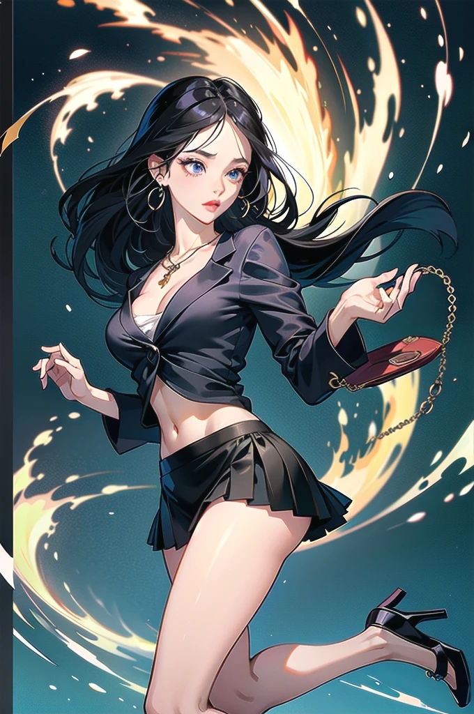 (8K, HDR, highres), ((((hyperrealism, masterpiece, best quality, ultra highres)))), (pin light, cinematic light), (hyper detail, finely detailed),
1girl, __MY/background2__, magical realism, movie still, {cowboy shot|full body|upper body},
__hair-female__, large breasts:0.3, Natural breasts:0.3, (slim waist:1.1), (wide hip, large pelvis:1.3), (hip_up), (thick thighs and legs), oiledwet:1.4,
((detailed beautiful face)), (perfect eyes, detailed eyes), (detailed facial features), beautiful and clear eyes, detail eye pupil, lipgloss, (Eyelashes:1.4), detailed hair, (((hair over one eye))), glossy, perfect hands,
{turnred_face|sorrowful_face|charmed_face|seduced_face|drunk_face|ecstasy_face},
(blazer:1.1), (((black mini skirt, silk blouse))), (Korean:1.3, japanese:1.1), tight, (((pubic hair:1.5, high heels))),
__200WildcardsNSFWAnd_sdWildcards/earrings__, {necklace|amulet}, shoulder bag,
pureerosface_v1:0.15,