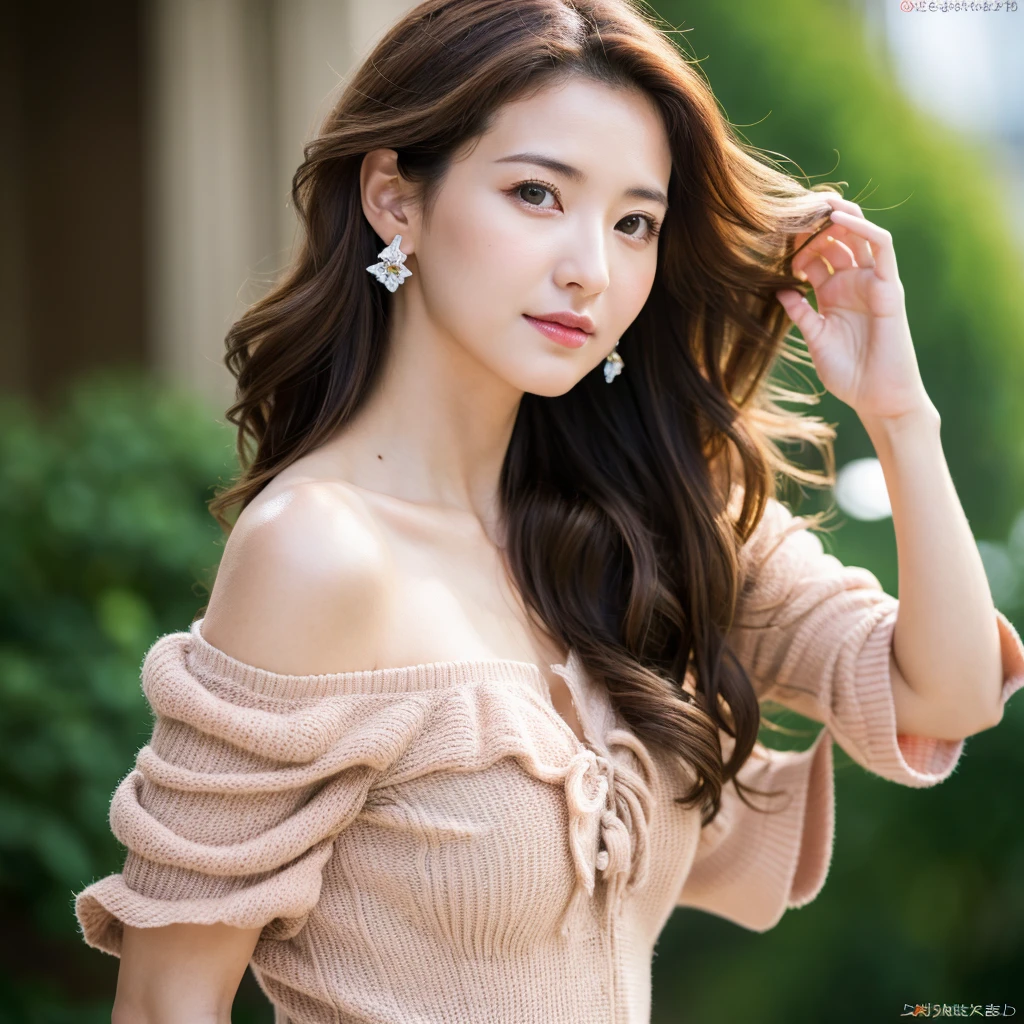 Beautiful mature woman with beautiful wavy long hair, Sexy clothes, Ultra-high resolution,(Realistic:1.4), ((Highest quality)), ((masterpiece)), (be familiar with),