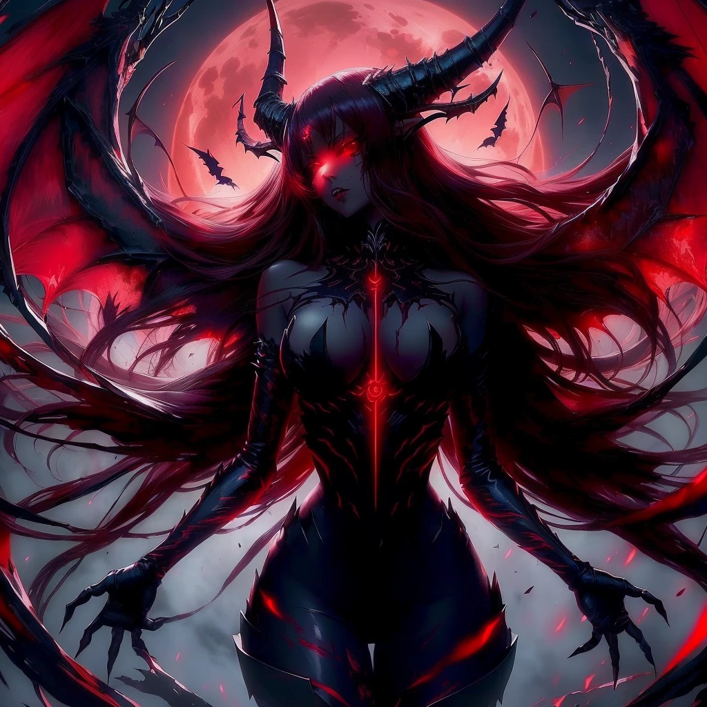 anime, demon, girl, blood, wings, blood, blood demon, blood demon, blood demon, blood demon, blood demon, blood demon, demon anime girl, demoness, beautiful succubus, beautiful elegant demon queen, demon girl, succubus, dark demonic dancer, demon woman, lilith, queen of darkness, infernal nymph