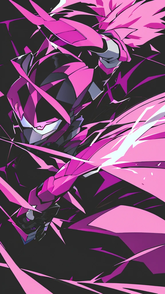 The armor pictured has a streamlined, streamlined design, predominantly in shades of pink and fuchsia. The structure of the suit appears to be designed for both mobility and protection.
### Design Details:
1. **color**:
- **Principal**: A bright pink shade covers most of the suit.
- **secondary**: A darker fuchsia is used to highlight specific areas and provide contrast.
2. **Costume Sections**:
- **Chest and abdomen**: The chest area features an inverted arrow design in a darker fuchsia tone, which may have a decorative or structural function.
- **shoulders and arms**: The shoulders and upper arms have dark plates that appear to provide additional protection.
- **hands**: Gloves with separated fingers, in bright pink with dark details on the wrists.
- **legs**: Leg armor has reinforced panels at the knees and thighs, with the same darker fuchsia tone.
3. **Additional details**:
- **neck**: A turtleneck in dark fuchsia.
- **elbows and knees**: Dark fuchsia reinforcements on the elbows and knees for greater protection.
- **pies**: Boots designed for stability, in the same color scheme as the rest of the suit.
4. **Fit and Flexibility**:
- The fitted design suggests that the suit allows a wide range of movement without sacrificing protection.
- The absence of bulky or protruding elements implies a focus on agility.
### Functionality:
- **material**: Although the material is not specified, The appearance suggests that it is made of a light and strong composite.
- **protection**: Critical areas are reinforced, providing a balance between defense and mobility.
- **aesthetics**: The use of bright, contrasting colors is not only eye-catching but can serve to intimidate opponents..