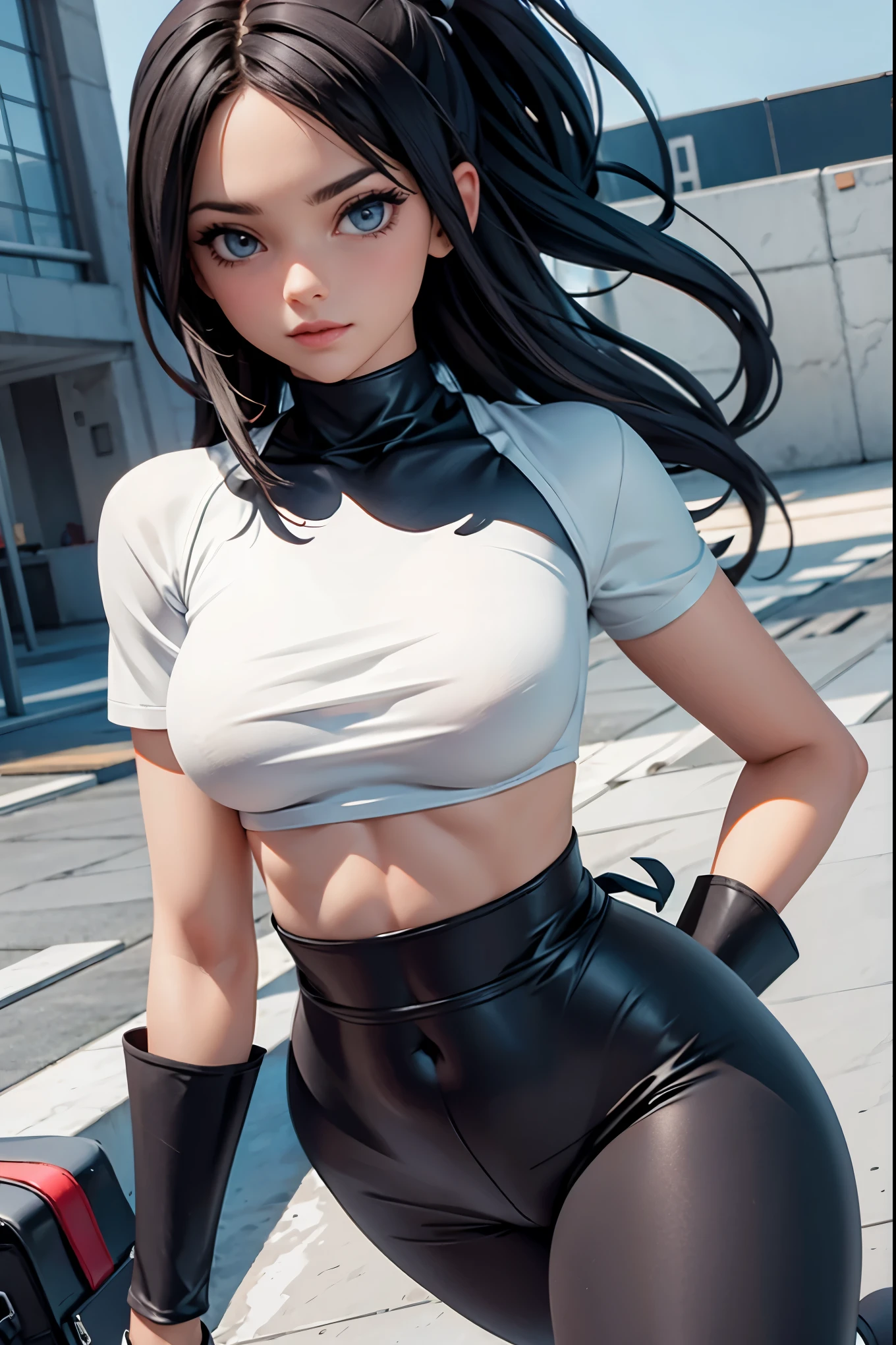 UnderBoob T Shirt, tight leggings