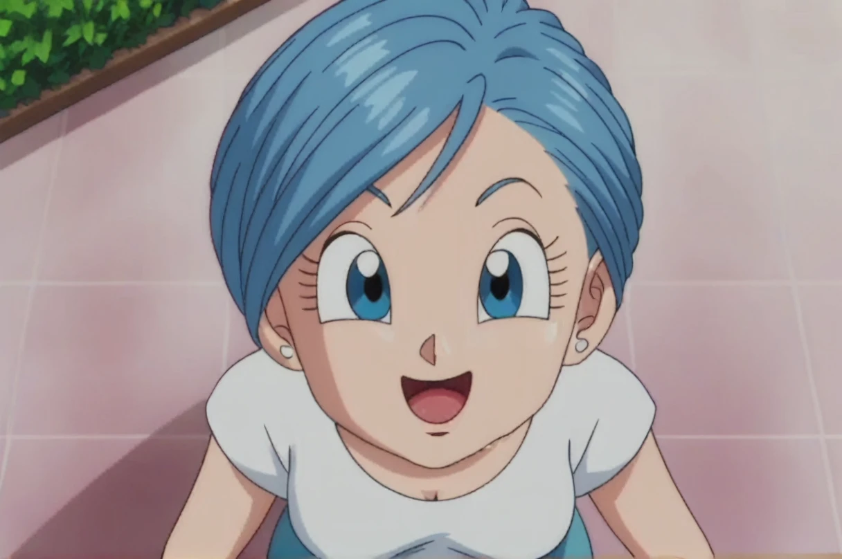 fountain_cheered up, score_9, score_8_above, score_7_above, cheered up screencap,8k, absurd resolution, 
BULMA, 1 girl, Alone, medium breasts, SMILE, short hair, Open mouth, Blue eyes, blue fur, hand on one&#39;s own ass, nude, looking at the ass, nude, whole body
 