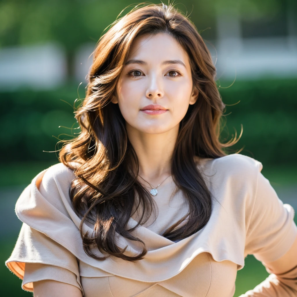 Beautiful mature woman with beautiful wavy long hair, Sexy clothes, Ultra-high resolution,(Realistic:1.4), ((Highest quality)), ((masterpiece)), (be familiar with),
