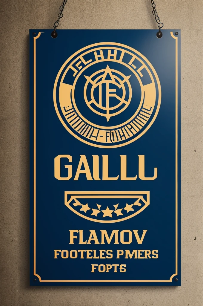 A sign with a font style for football teams that says Fc galacticos