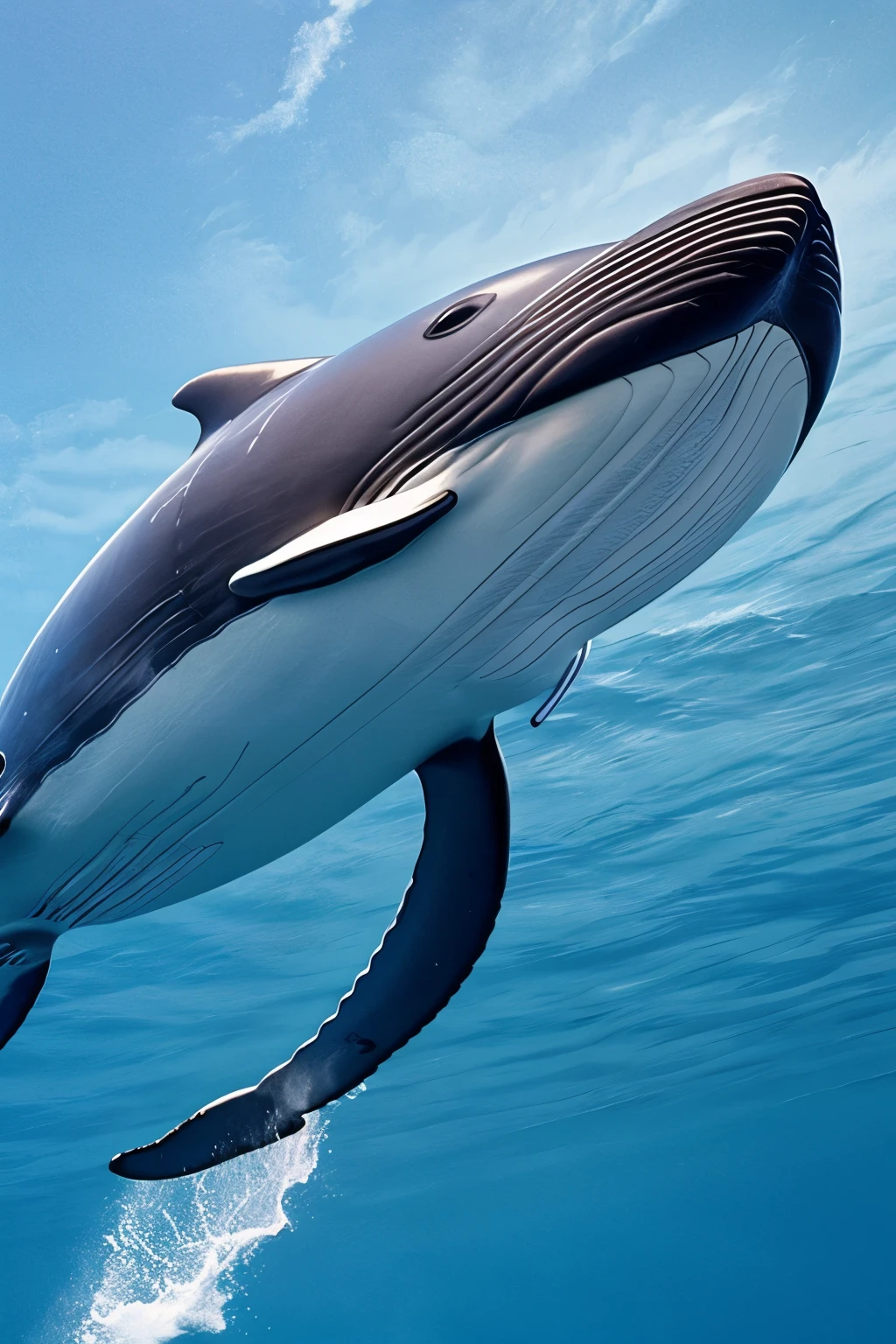 A cartoon whale with long, bushy hair