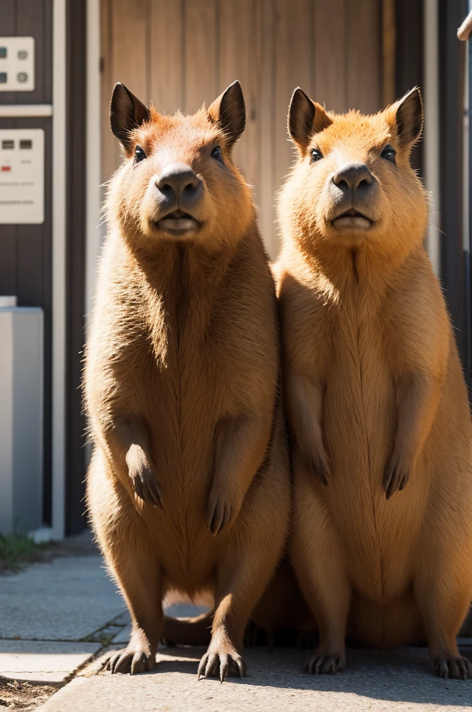 create a game image of a standing capybara