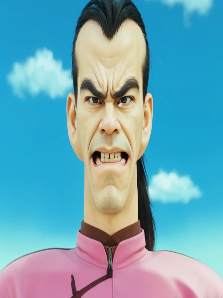 Taoi pai pai is a man - angry face - hyperrealistic image full in hd