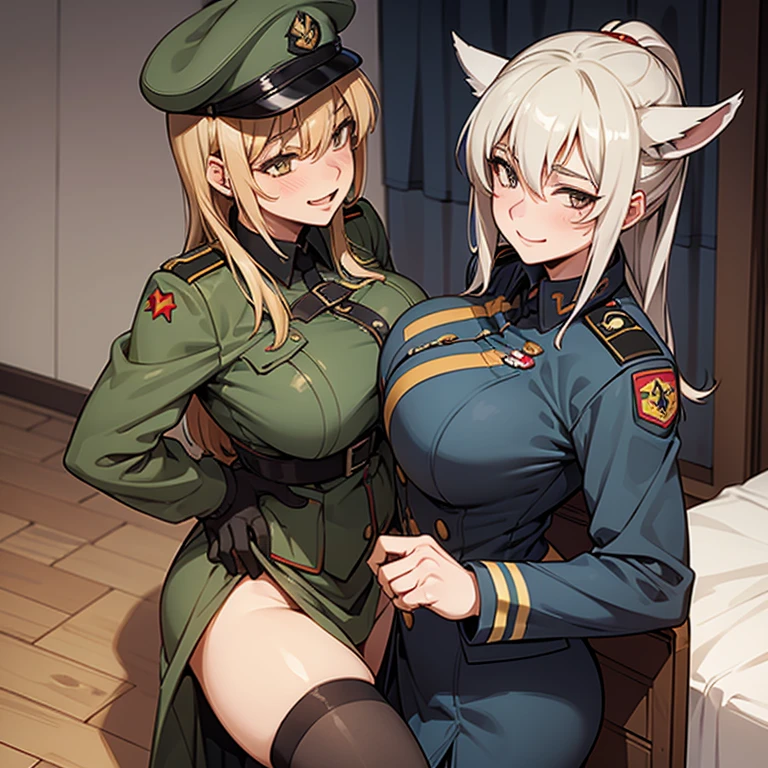 A sexy 40 year old German wolf girl in a sexy military officer uniform. 