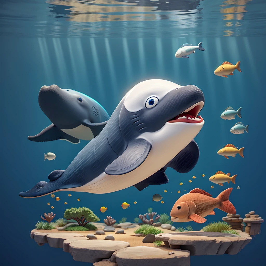A whale and a fish professor