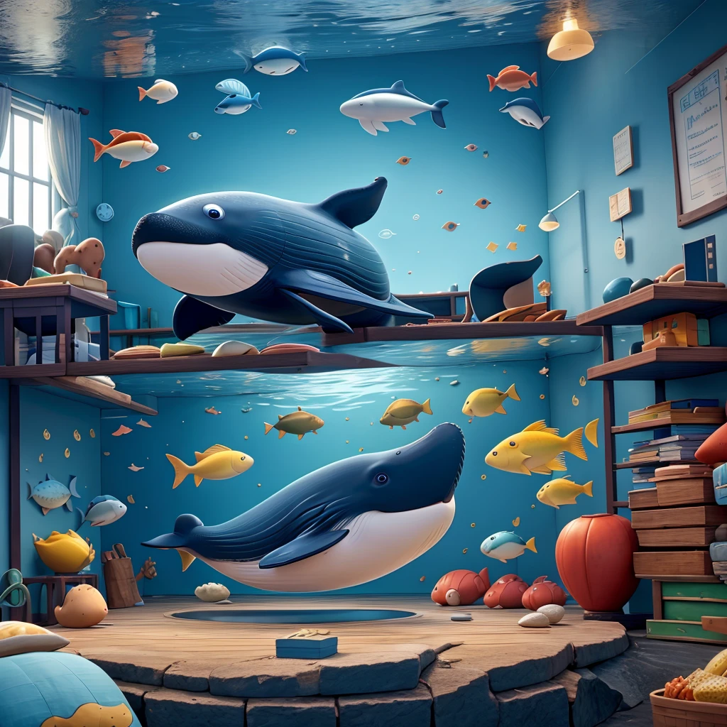 A whale and a fish professor