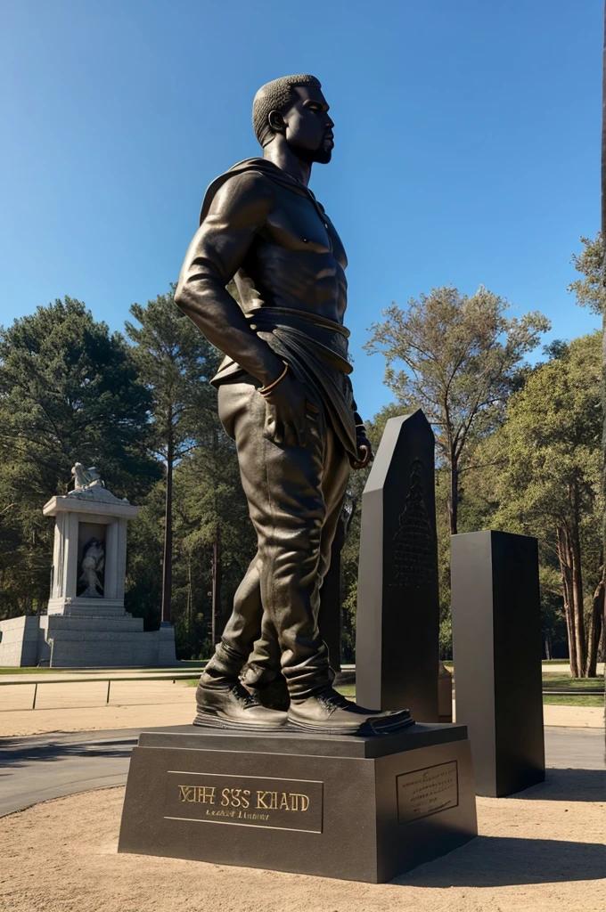 Kanye West statue and shrine